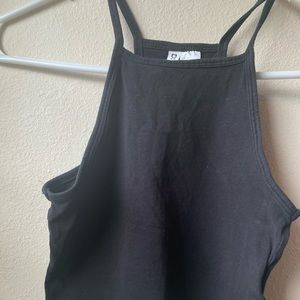 Divided Cropped halter top